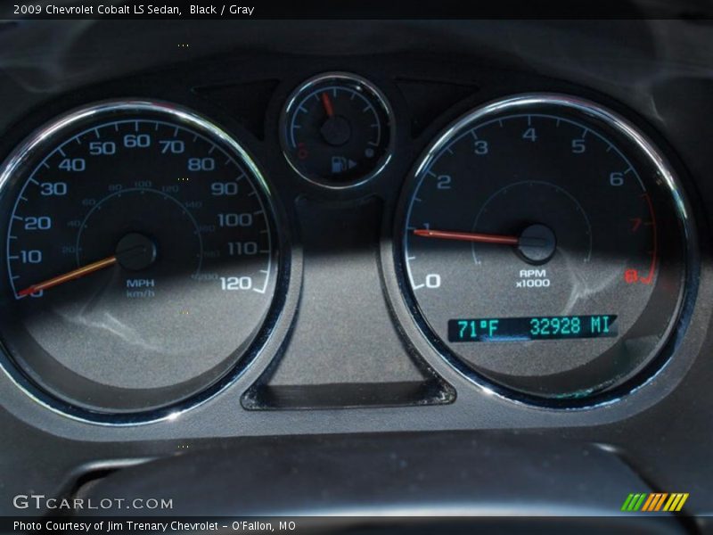Black / Gray 2009 Chevrolet Cobalt LS Sedan