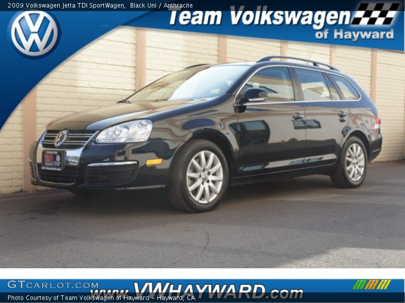 Black Uni / Anthracite 2009 Volkswagen Jetta TDI SportWagen