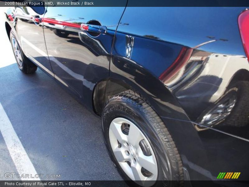 Wicked Black / Black 2008 Nissan Rogue S AWD