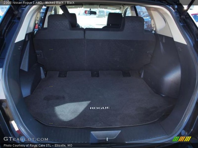 Wicked Black / Black 2008 Nissan Rogue S AWD