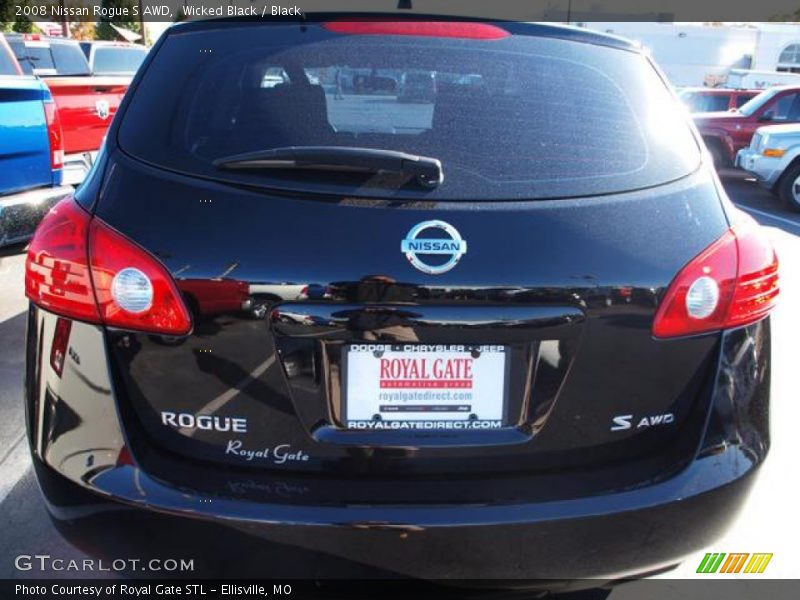 Wicked Black / Black 2008 Nissan Rogue S AWD