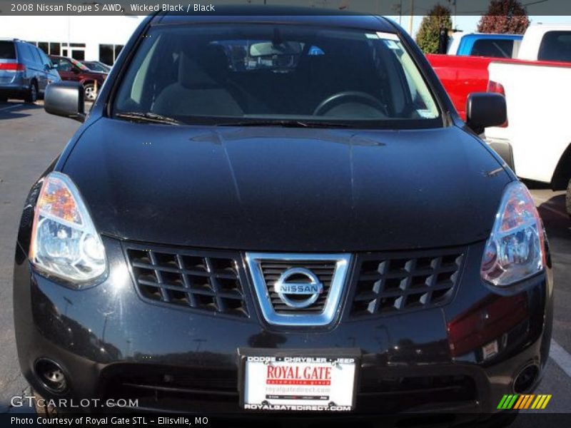 Wicked Black / Black 2008 Nissan Rogue S AWD