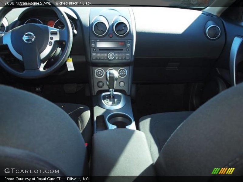 Wicked Black / Black 2008 Nissan Rogue S AWD