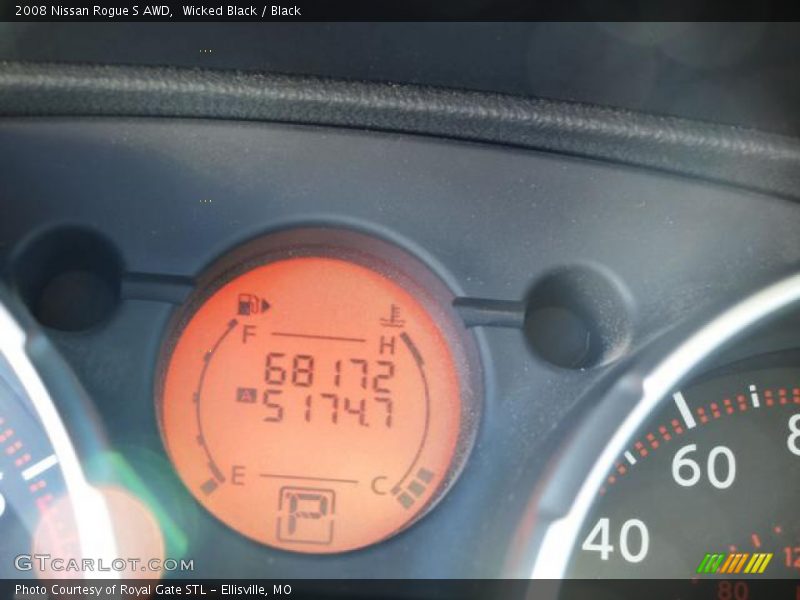 Wicked Black / Black 2008 Nissan Rogue S AWD