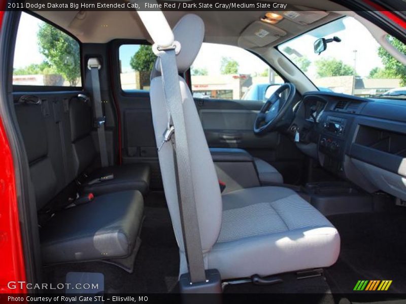 Flame Red / Dark Slate Gray/Medium Slate Gray 2011 Dodge Dakota Big Horn Extended Cab