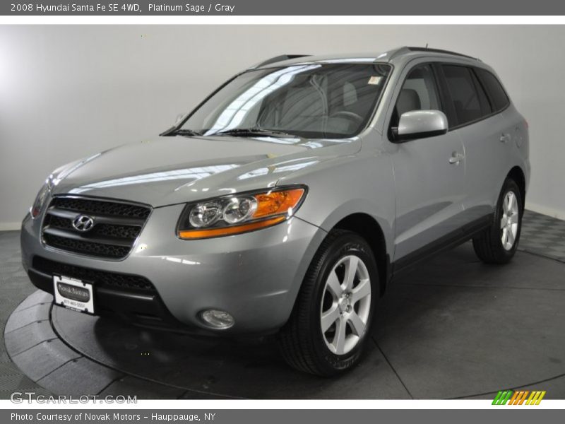 Platinum Sage / Gray 2008 Hyundai Santa Fe SE 4WD