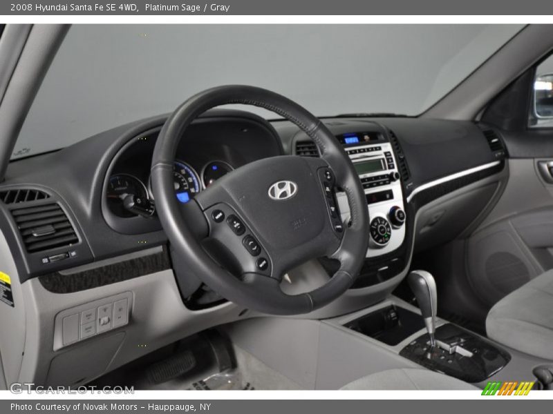 Platinum Sage / Gray 2008 Hyundai Santa Fe SE 4WD