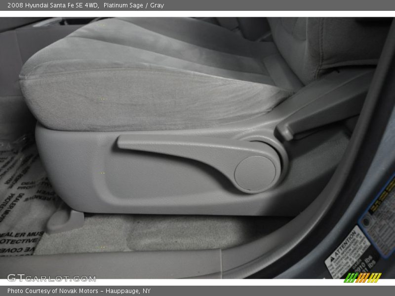 Platinum Sage / Gray 2008 Hyundai Santa Fe SE 4WD