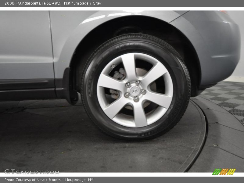 Platinum Sage / Gray 2008 Hyundai Santa Fe SE 4WD