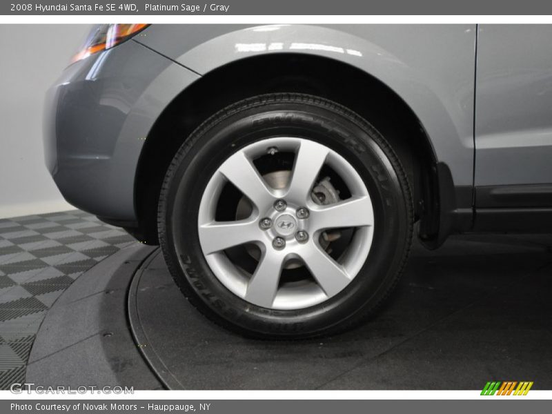 Platinum Sage / Gray 2008 Hyundai Santa Fe SE 4WD
