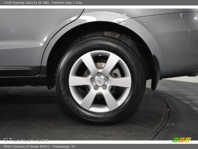 Platinum Sage / Gray 2008 Hyundai Santa Fe SE 4WD