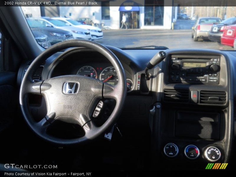Eternal Blue Pearl / Black 2002 Honda CR-V LX 4WD