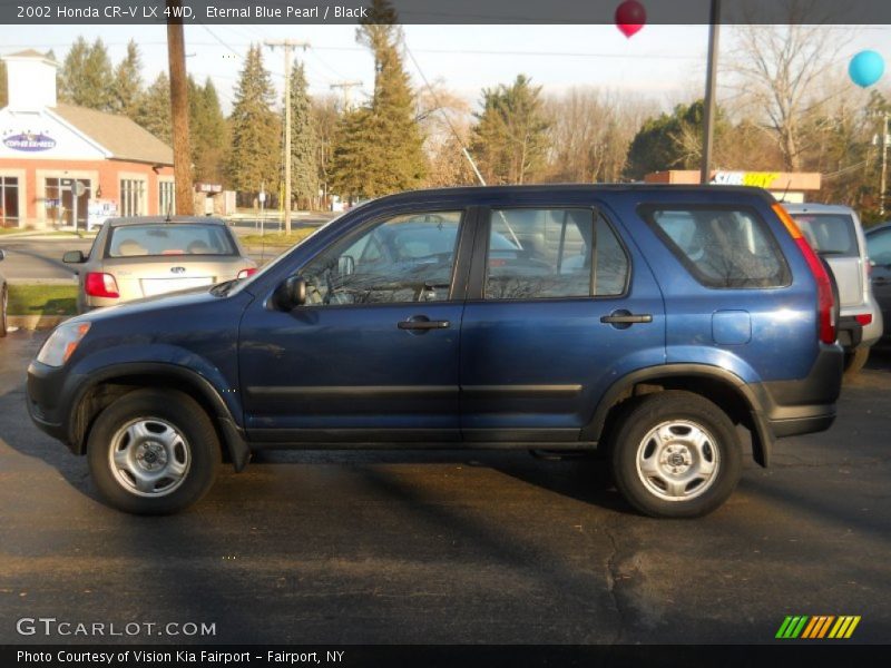 Eternal Blue Pearl / Black 2002 Honda CR-V LX 4WD