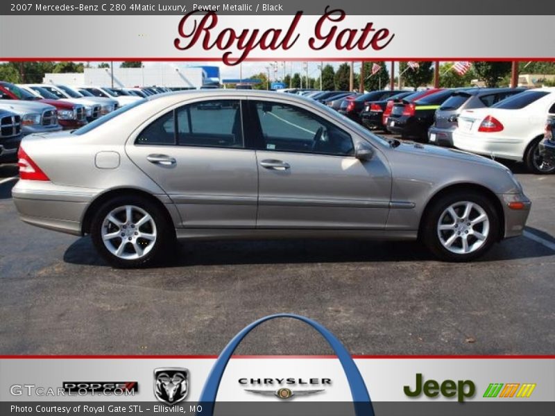 Pewter Metallic / Black 2007 Mercedes-Benz C 280 4Matic Luxury