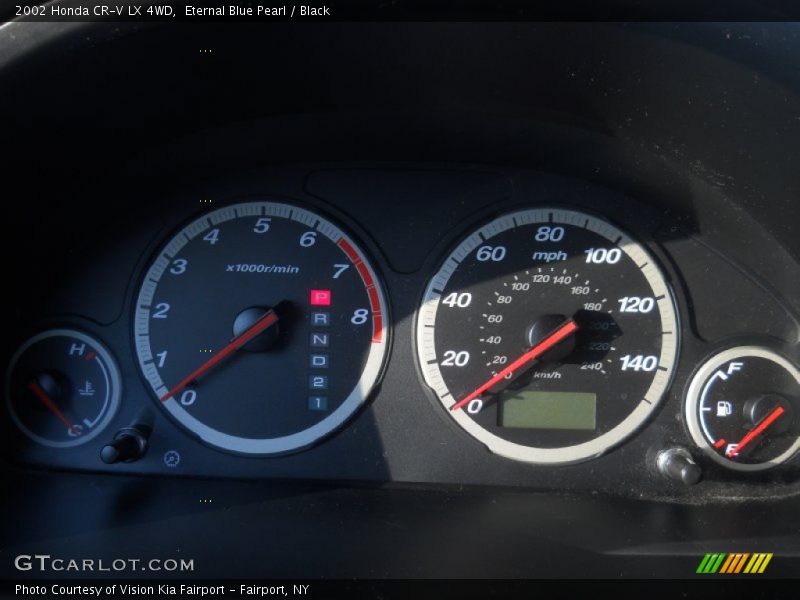 Eternal Blue Pearl / Black 2002 Honda CR-V LX 4WD