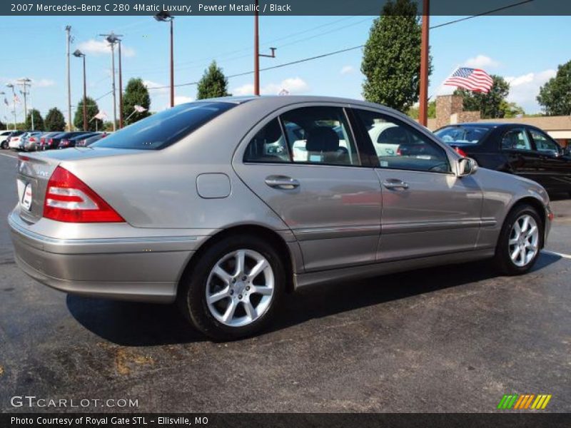 Pewter Metallic / Black 2007 Mercedes-Benz C 280 4Matic Luxury