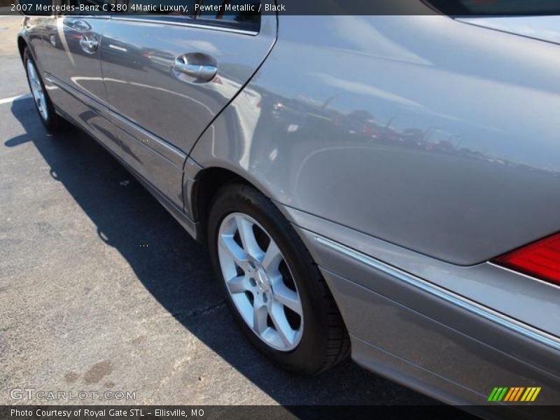 Pewter Metallic / Black 2007 Mercedes-Benz C 280 4Matic Luxury