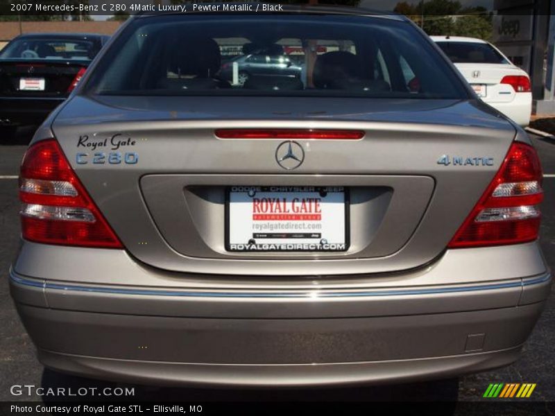 Pewter Metallic / Black 2007 Mercedes-Benz C 280 4Matic Luxury