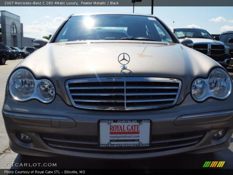 Pewter Metallic / Black 2007 Mercedes-Benz C 280 4Matic Luxury