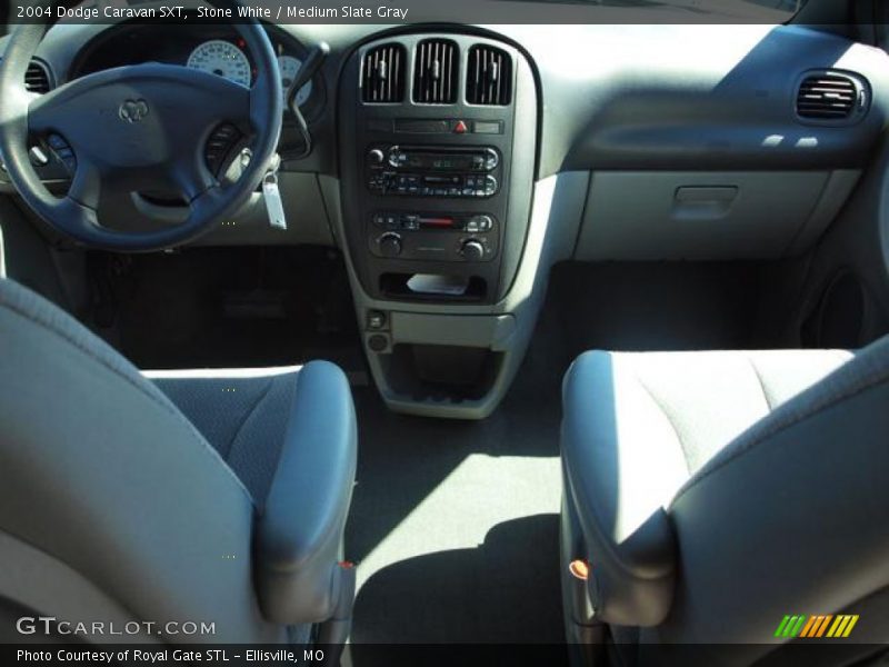 Stone White / Medium Slate Gray 2004 Dodge Caravan SXT