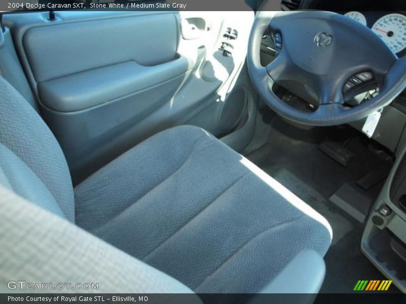 Stone White / Medium Slate Gray 2004 Dodge Caravan SXT