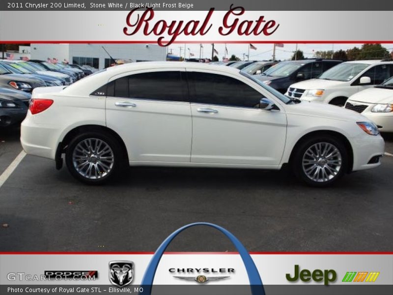 Stone White / Black/Light Frost Beige 2011 Chrysler 200 Limited