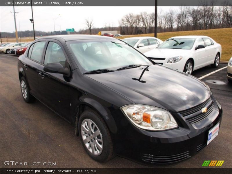 Black / Gray 2009 Chevrolet Cobalt LT Sedan