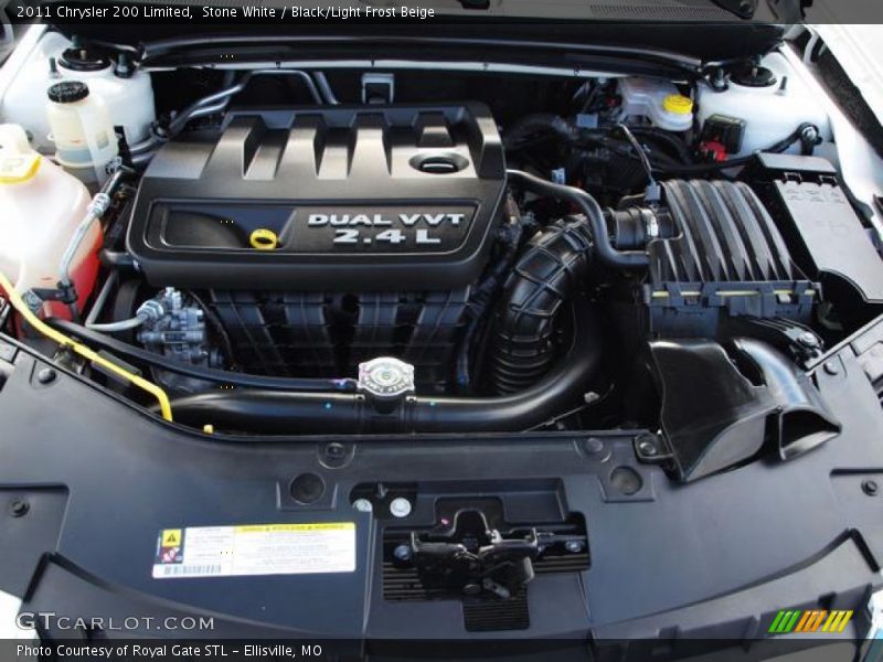 Stone White / Black/Light Frost Beige 2011 Chrysler 200 Limited