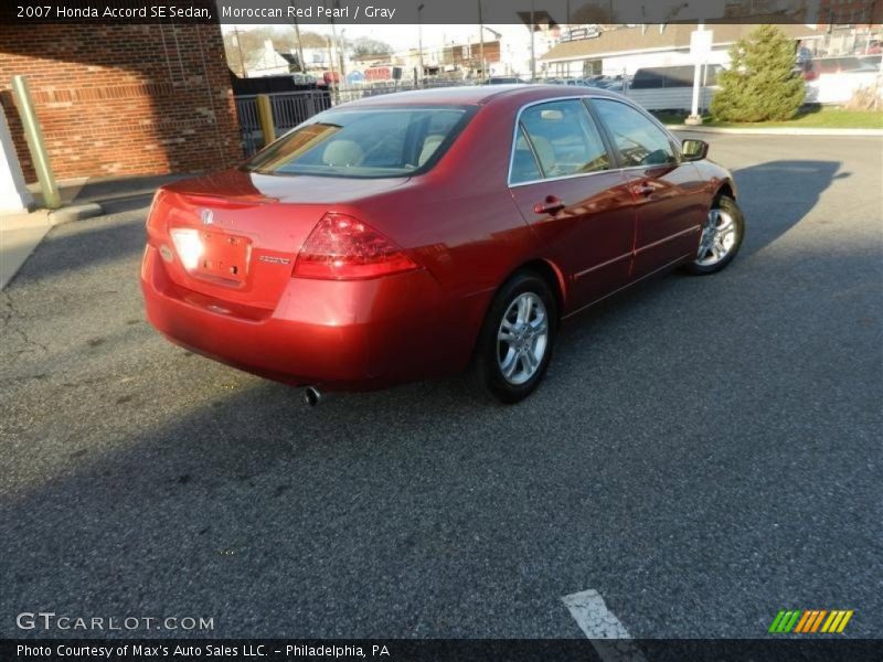 Moroccan Red Pearl / Gray 2007 Honda Accord SE Sedan