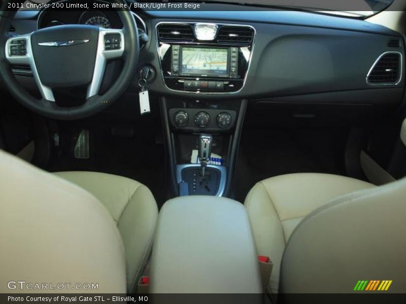 Stone White / Black/Light Frost Beige 2011 Chrysler 200 Limited