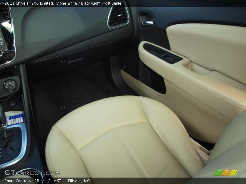 Stone White / Black/Light Frost Beige 2011 Chrysler 200 Limited