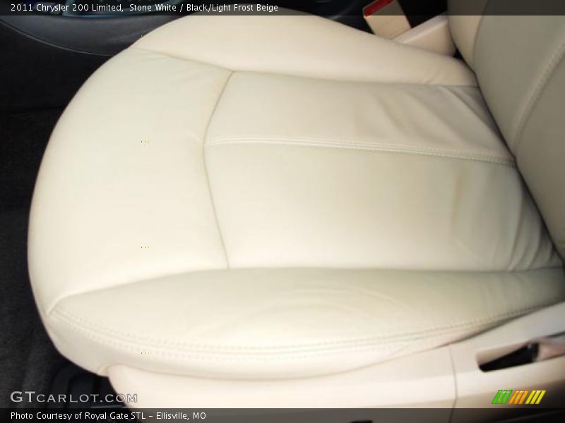 Stone White / Black/Light Frost Beige 2011 Chrysler 200 Limited