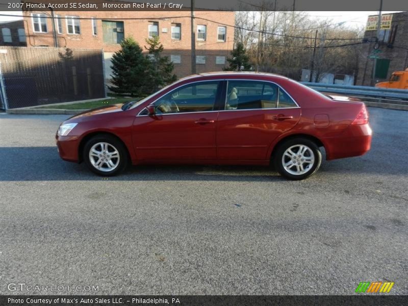 Moroccan Red Pearl / Gray 2007 Honda Accord SE Sedan