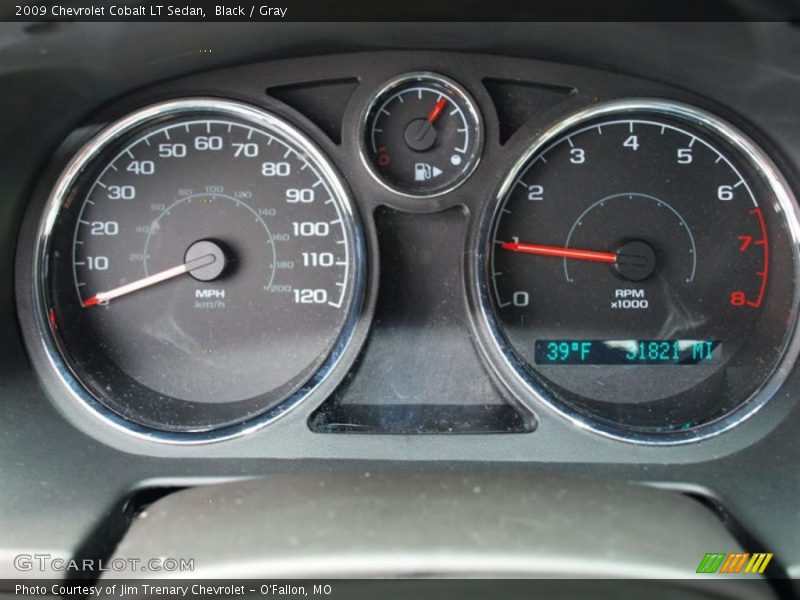 Black / Gray 2009 Chevrolet Cobalt LT Sedan