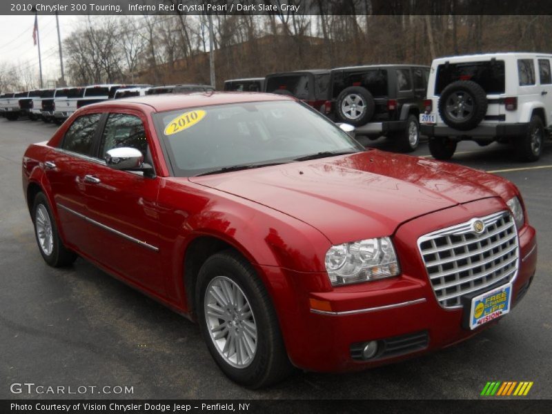 Inferno Red Crystal Pearl / Dark Slate Gray 2010 Chrysler 300 Touring