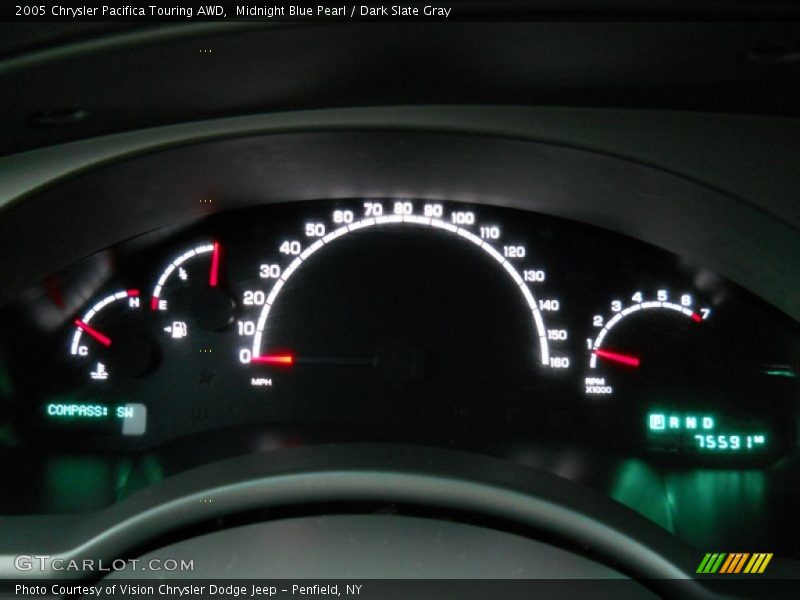Midnight Blue Pearl / Dark Slate Gray 2005 Chrysler Pacifica Touring AWD
