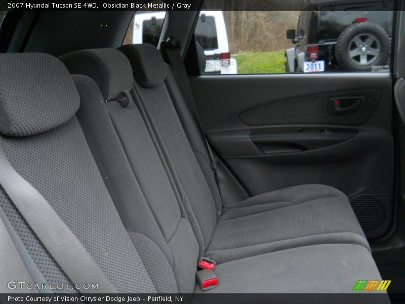Obsidian Black Metallic / Gray 2007 Hyundai Tucson SE 4WD