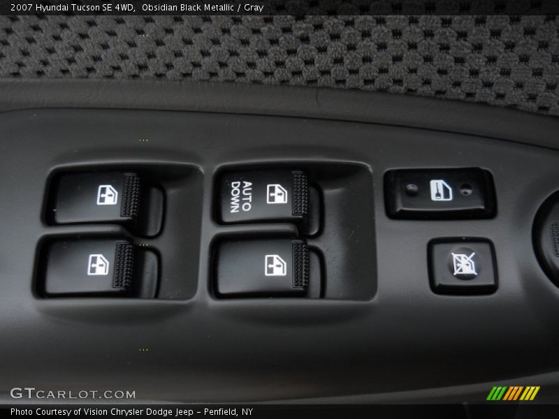 Obsidian Black Metallic / Gray 2007 Hyundai Tucson SE 4WD