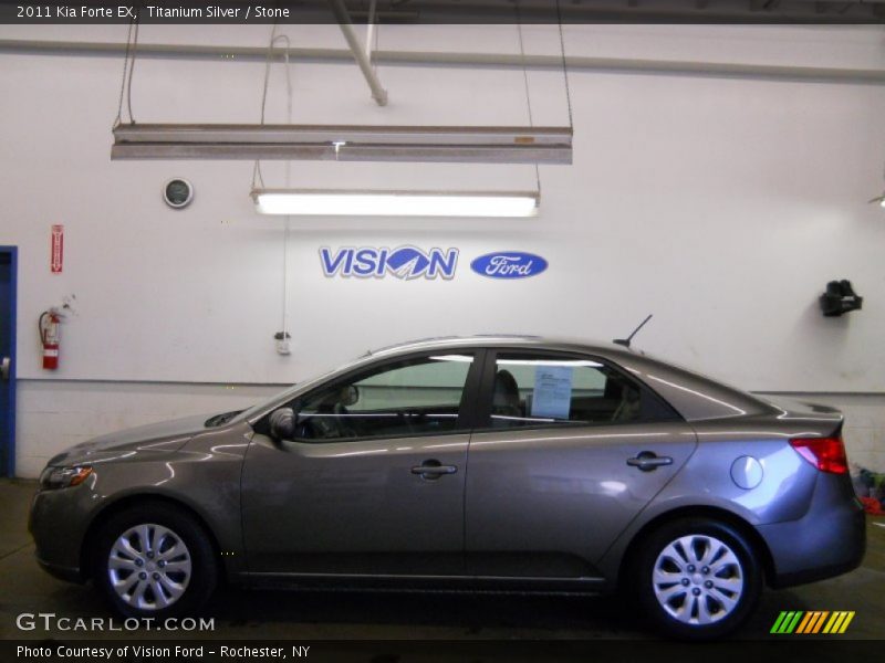 Titanium Silver / Stone 2011 Kia Forte EX