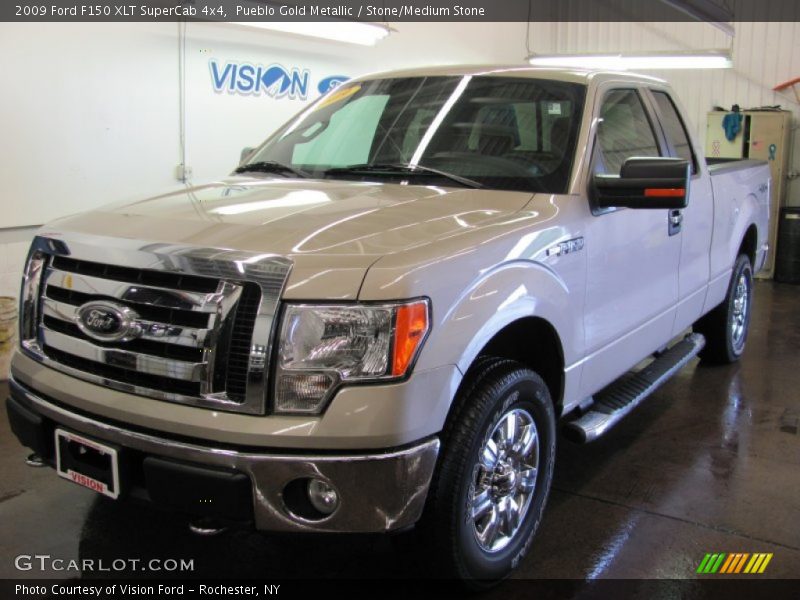 Pueblo Gold Metallic / Stone/Medium Stone 2009 Ford F150 XLT SuperCab 4x4