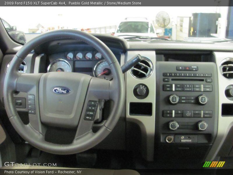 Pueblo Gold Metallic / Stone/Medium Stone 2009 Ford F150 XLT SuperCab 4x4