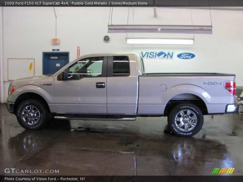 Pueblo Gold Metallic / Stone/Medium Stone 2009 Ford F150 XLT SuperCab 4x4