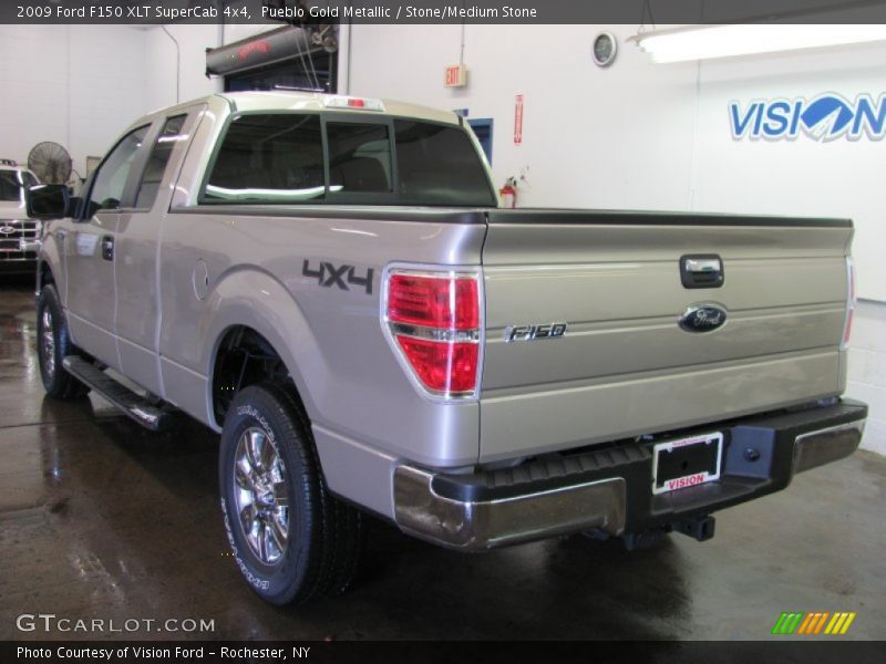 Pueblo Gold Metallic / Stone/Medium Stone 2009 Ford F150 XLT SuperCab 4x4
