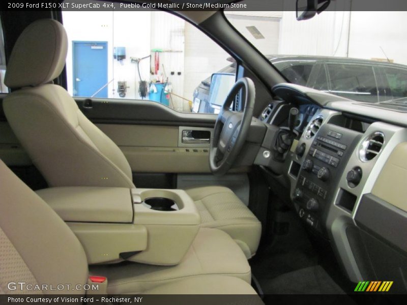 Pueblo Gold Metallic / Stone/Medium Stone 2009 Ford F150 XLT SuperCab 4x4