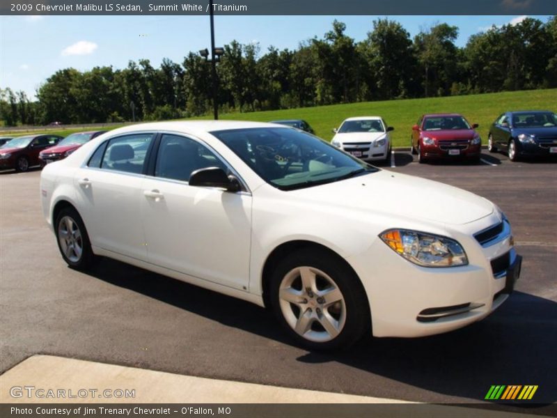 Summit White / Titanium 2009 Chevrolet Malibu LS Sedan