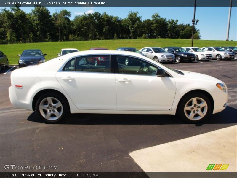 Summit White / Titanium 2009 Chevrolet Malibu LS Sedan