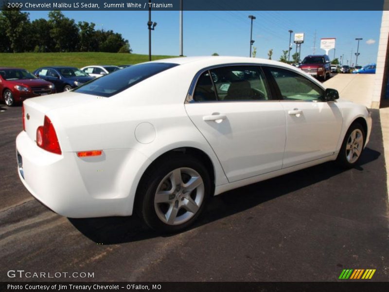 Summit White / Titanium 2009 Chevrolet Malibu LS Sedan