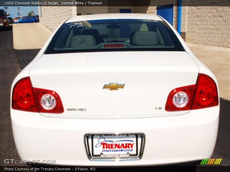 Summit White / Titanium 2009 Chevrolet Malibu LS Sedan