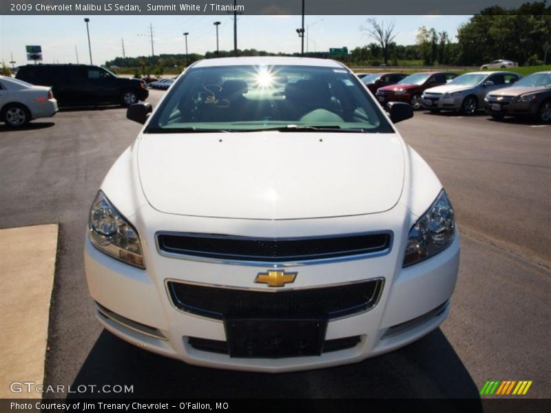 Summit White / Titanium 2009 Chevrolet Malibu LS Sedan