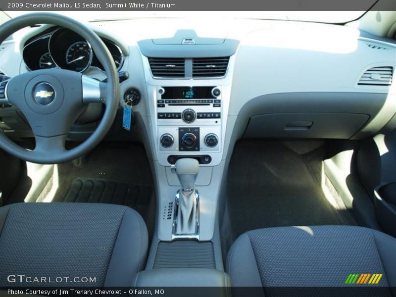 Summit White / Titanium 2009 Chevrolet Malibu LS Sedan